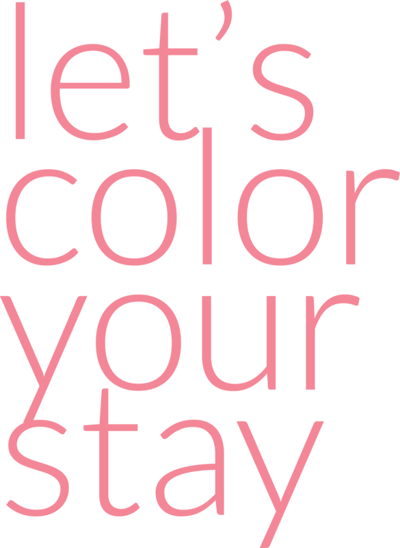Handgeschreven payoff: let's color your stay